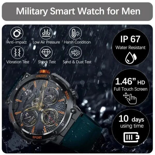 Reloj Smartwatch Militar Linterna para Hombres - Imagen 5