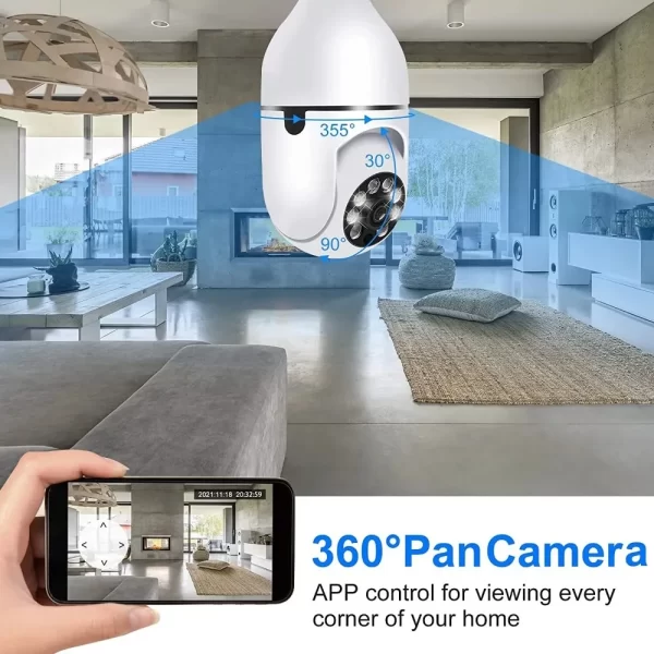 camara de seguridad ampolleta 360°